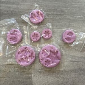 Silicone Push Molds Resin Clay Soap Candle Chocolate Lot Of 7